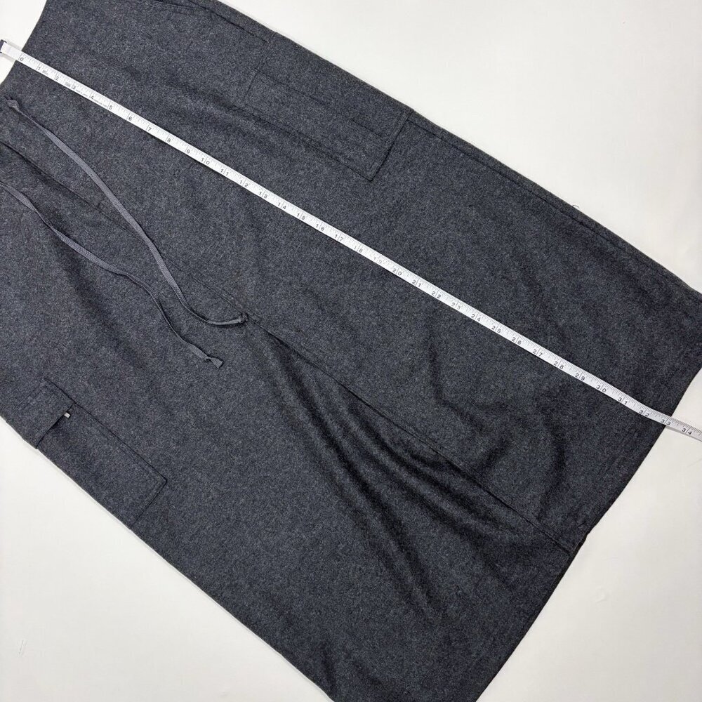 Eddie Bauer Wool Cargo Carpenter Maxi Midi Skirt Charcoal Gray - 14 Petite - NWT - Picture 7 of 7